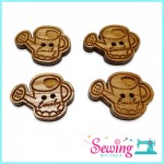 BUTTON - WATERING POT-WOOD